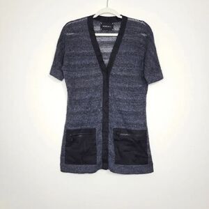 Lafayette 148 crochet linen trim cardigan S